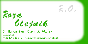 roza olejnik business card